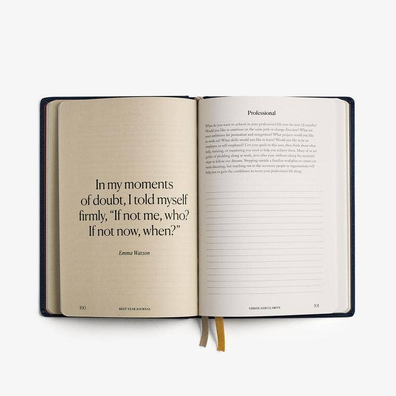 Intelligent Change - Wholesale Journal/Diary - Best Year Journal Blue | Guided 12-month planner goals6