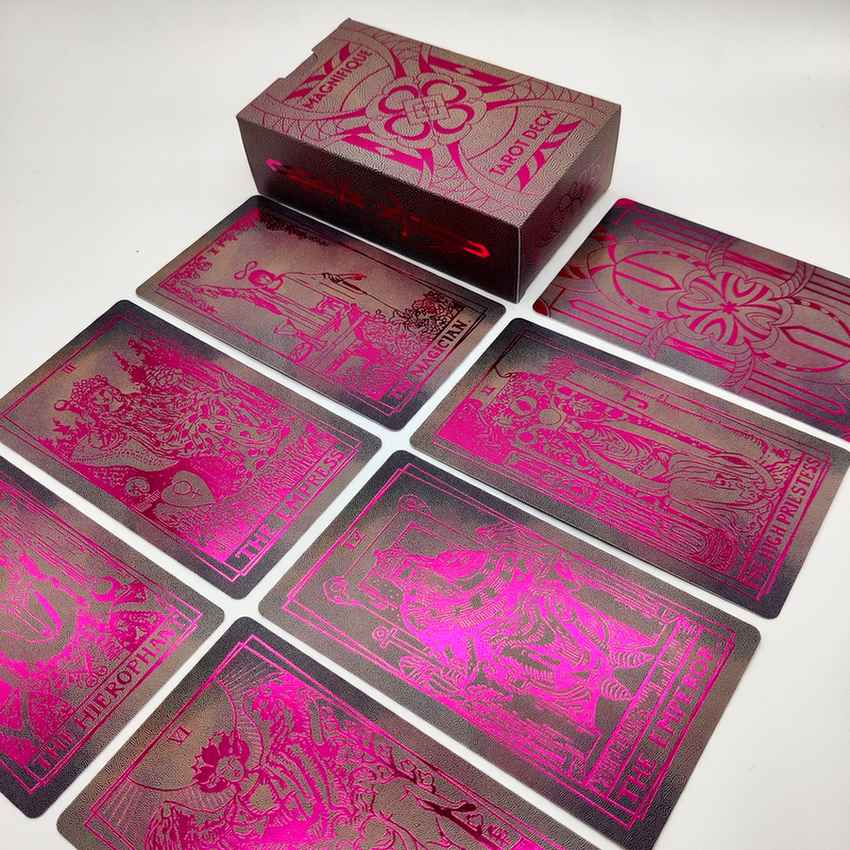 LA MUCI DESIGN - Wholesale Tarot Cards - Magnifique Tarot Deck – Pink Foil Luxe Tarot Card Set1