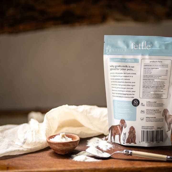Fettle – wholesale Pet supplement – Cat/dog – Whole Goat's Milk Powder for Dogs & Cats3