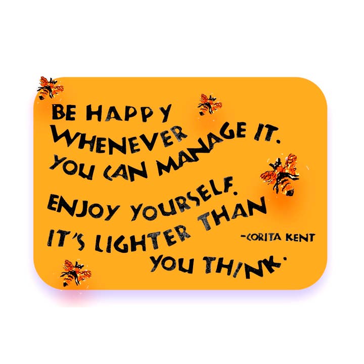 Conjunto de Seis Cartões B010 Seja Feliz -- Corita Kent por atacado de ArtLight Media