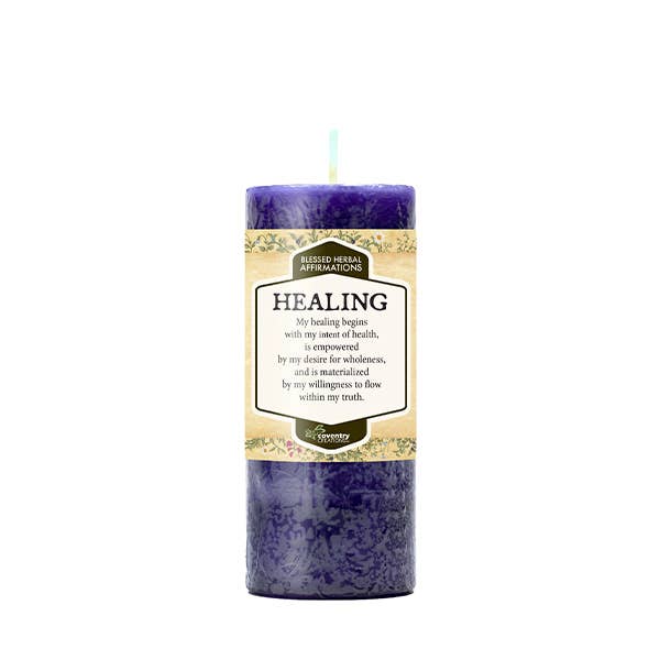 Coventry Creations - Wholesale Pillar Candle - Affirmation Healing Candle1