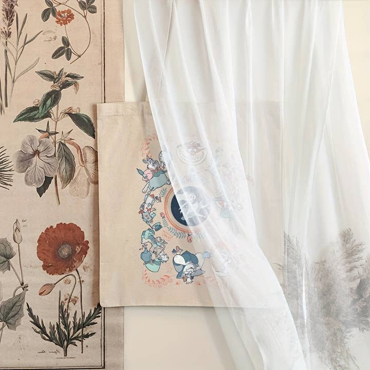 BEIGE Printed Durable Fashion Canvas Tote Bag for wholesale on Faire3