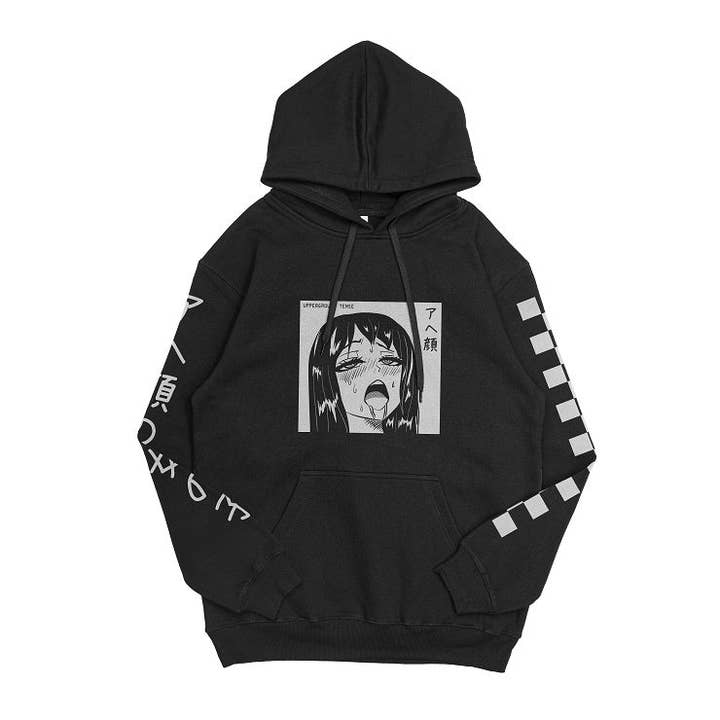 Ahegao Girl Independent Unisex Pullover Hoodie for wholesale by Upperground Tense