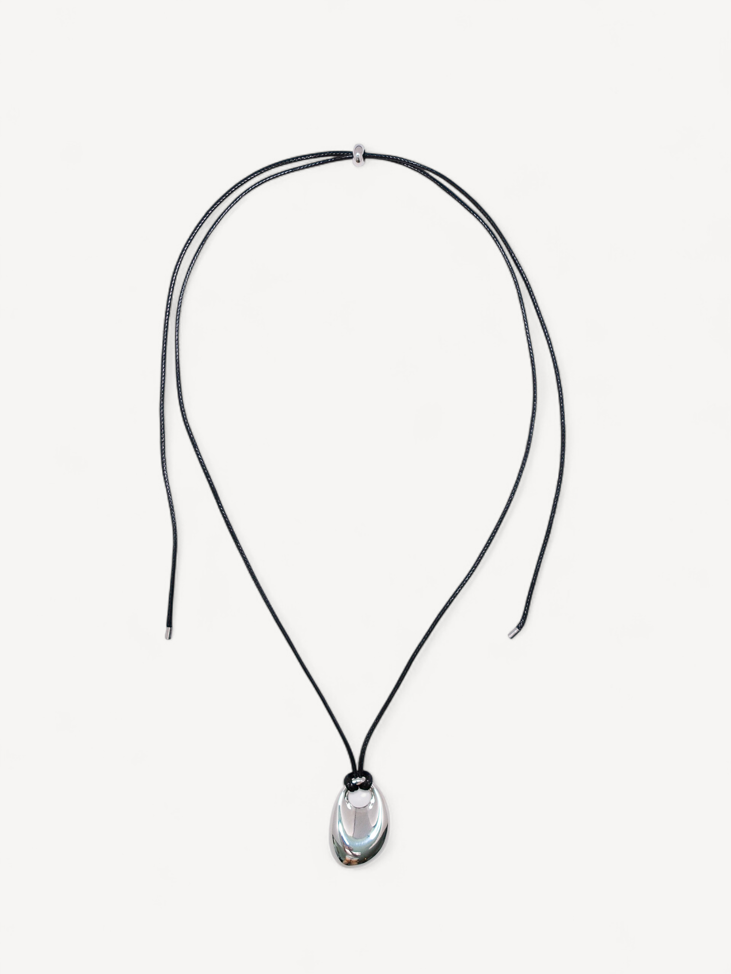 Miss Cecilia - Wholesale Pendant/charm necklace - Oval Pebble Cord Necklace2