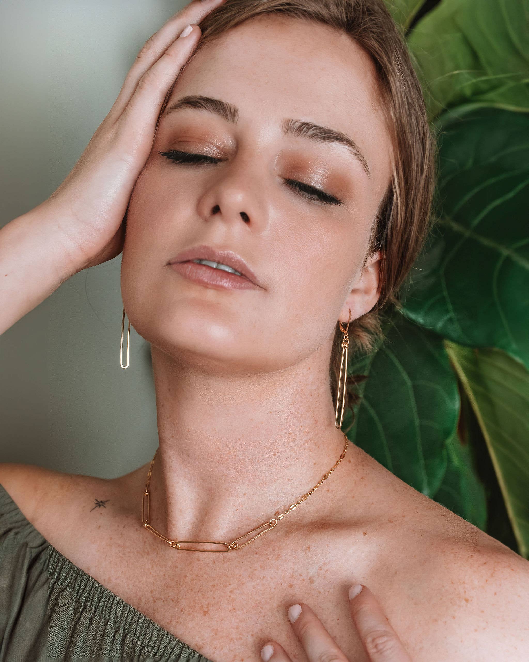 Freshie & Zero - Wholesale Link & Chain Necklace - Reef Necklace, Handmade Paperclip Chain Gold or Silver2