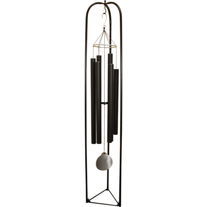 Cubby House by Malmar - Wholesale Wind chime - Nature's Melody 165cm Black Tuned Wind Chime with Stand