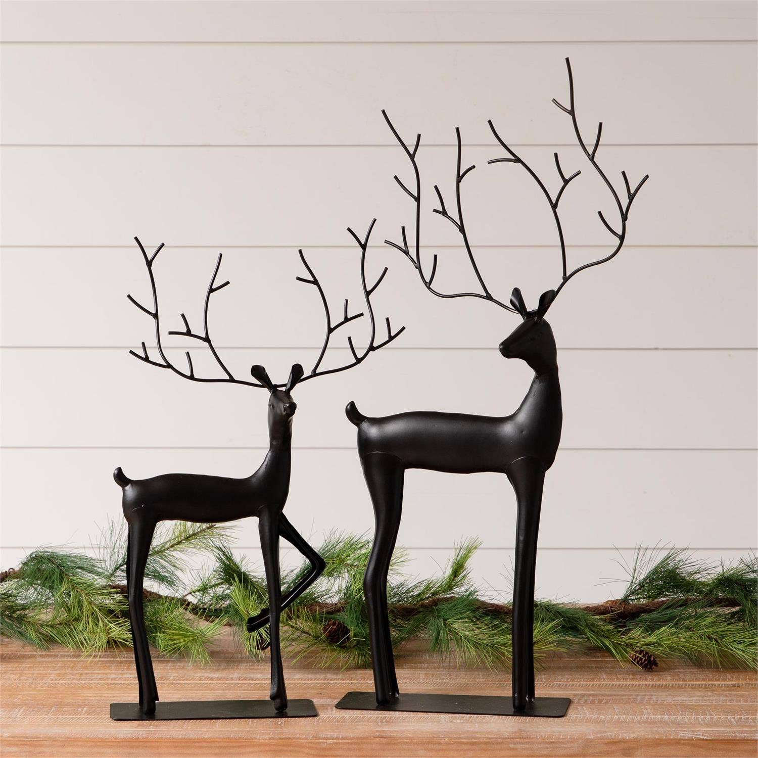 Audrey's Home & Gift - Wholesale Decorative Figurine - Big Branch Antler Black Deer (Set Of 02)1