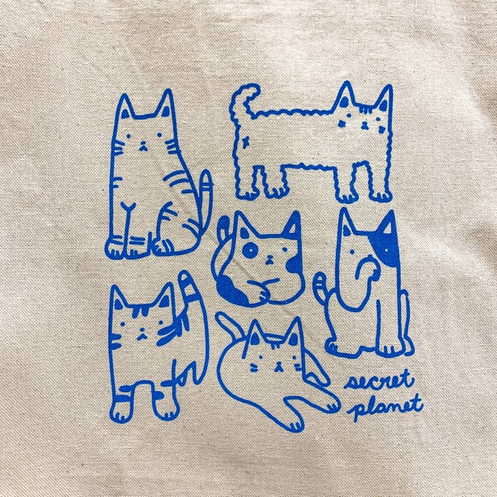 Secret Planet – wholesale Bärkasse - Unisex – Doodle Cat Tote1