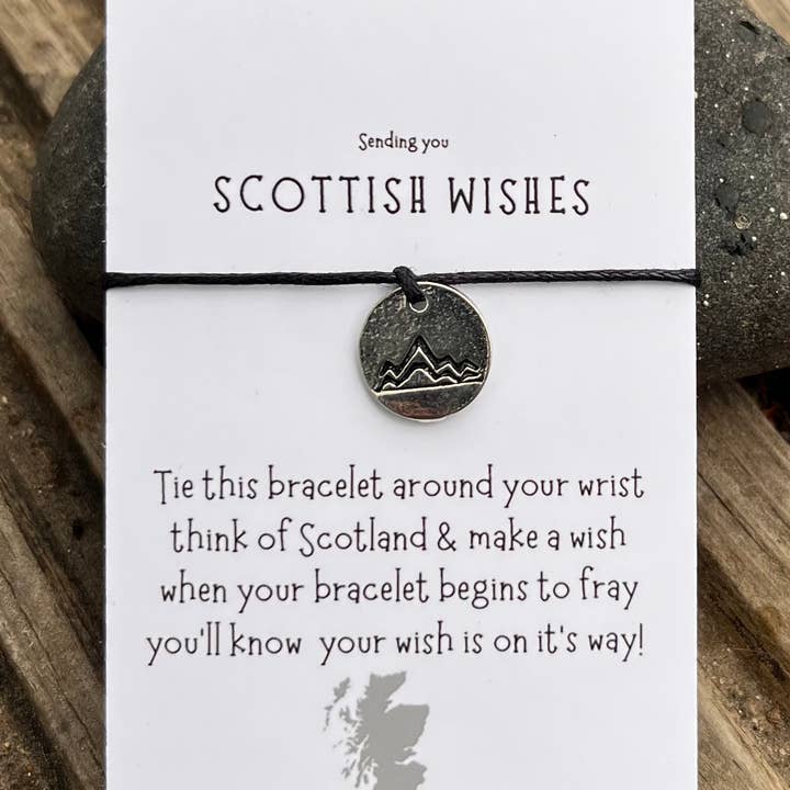 Arran Wishes – wholesale Charm/dangle bracelet – Scottish Mountain Wish Bracelets - Silver