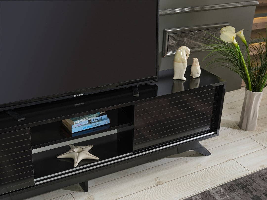 Luxia Tv Stand Black for wholesale on Faire10