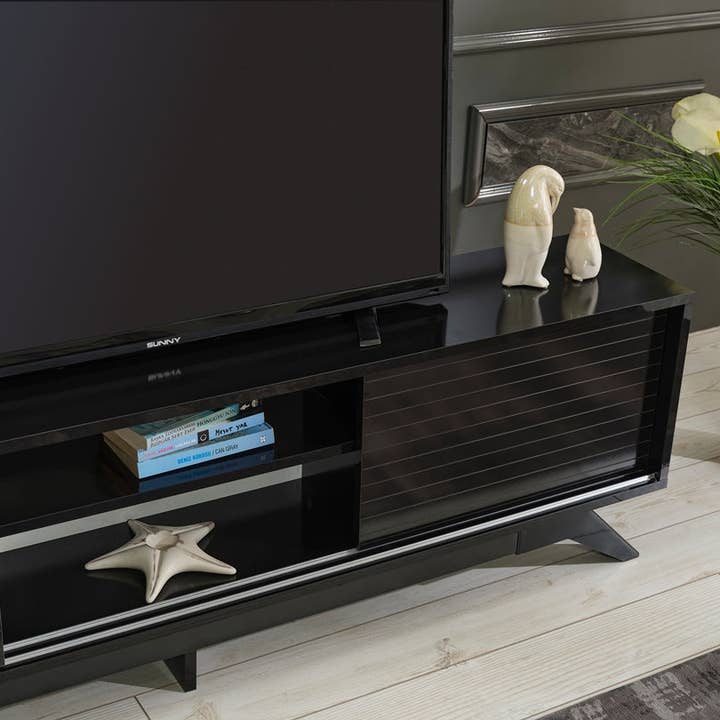 Luxia Tv Stand Black for wholesale on Faire10