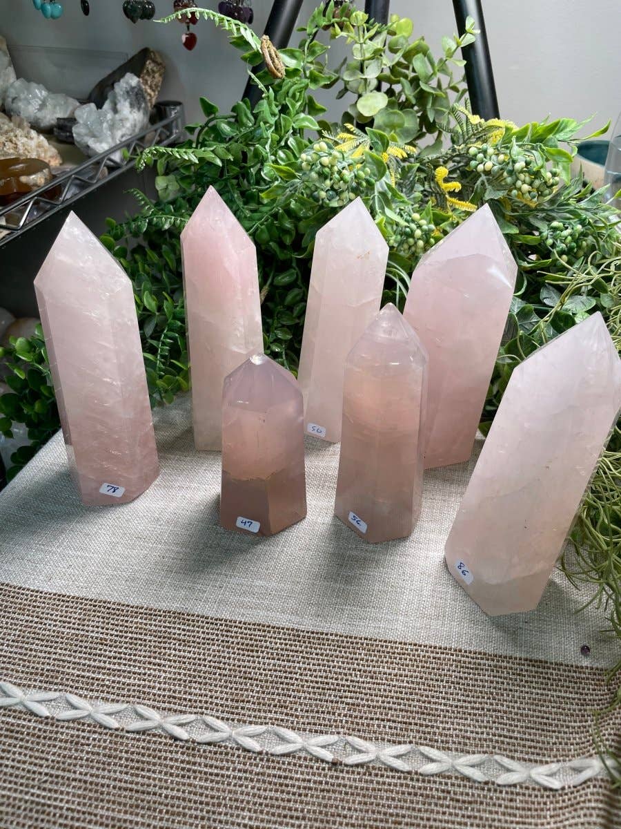 Copper Ashes - Wholesale Spiritual Stone/Crystal - Rose Quartz Tower6