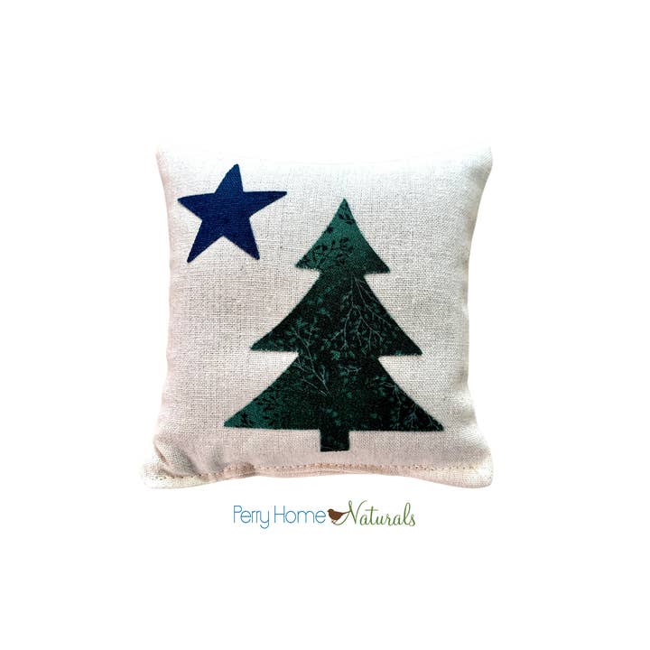 Star and Pine Tree Sachet with Maine Balsam Fir - Maine State Flag Sachet for wholesale by Perry Home Naturals