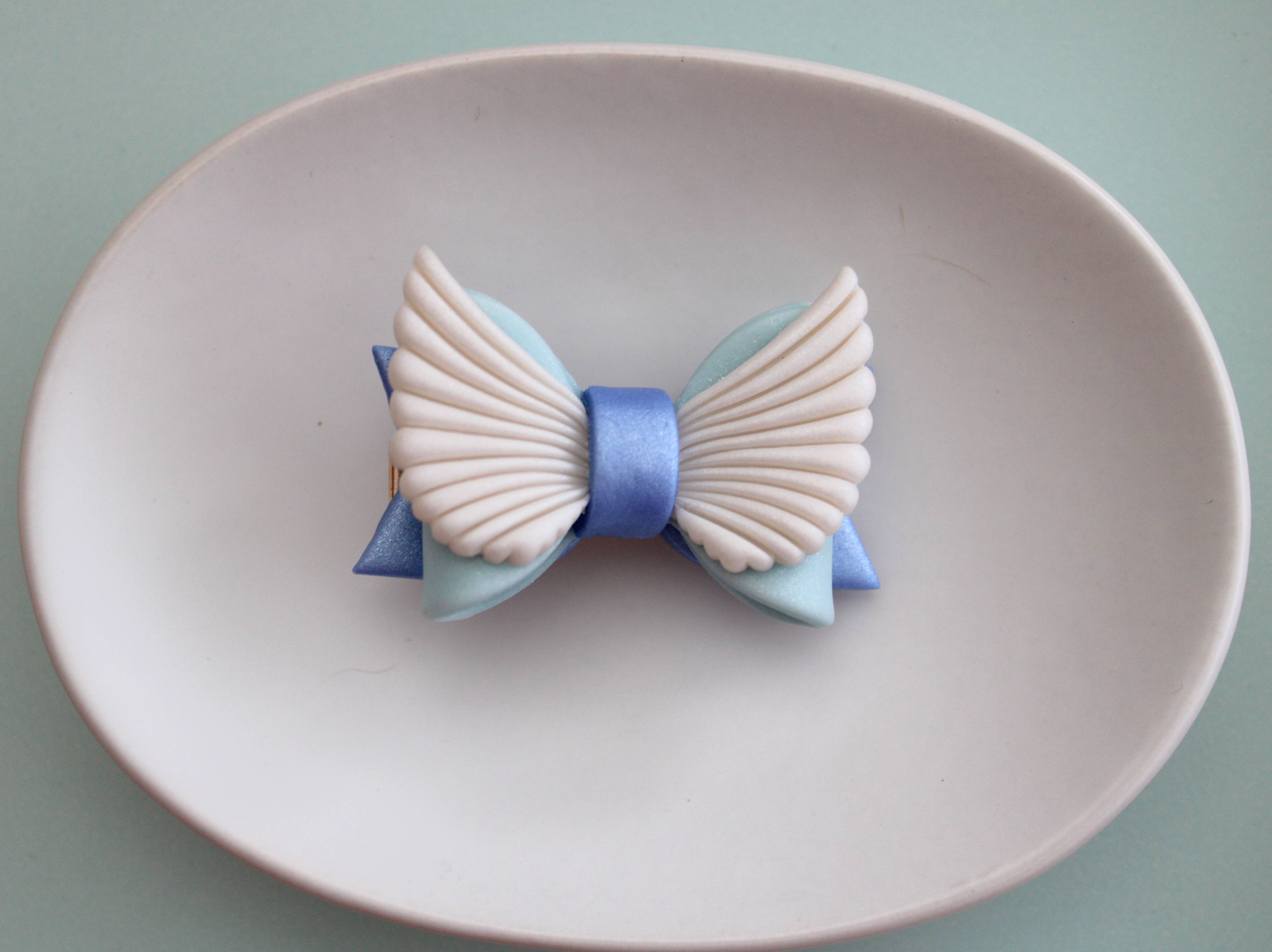 Sweets & Pearls – Großhandel Haarclip – Damen – Polymer Clay Pastell Engel Schleifen Haarspange0