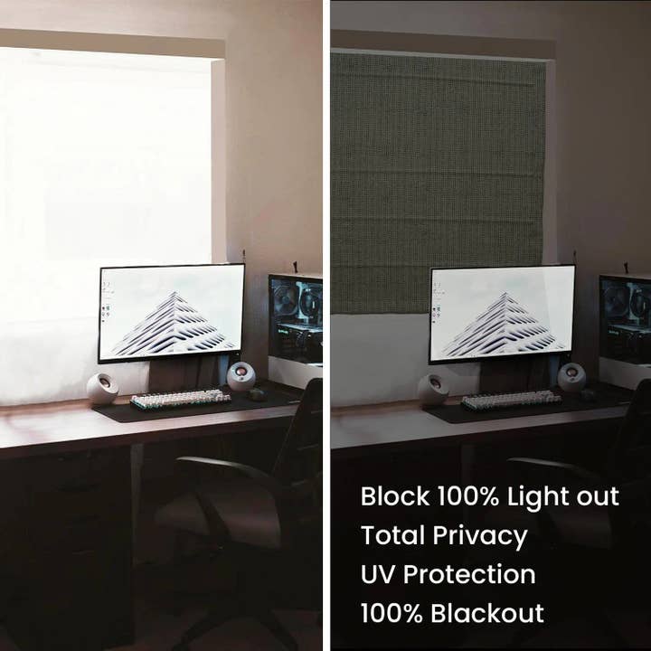 Fabdivine - Wholesale Blinds - Handcrafted Block Print Thick Linen Roman Curtain- Ratanbel5