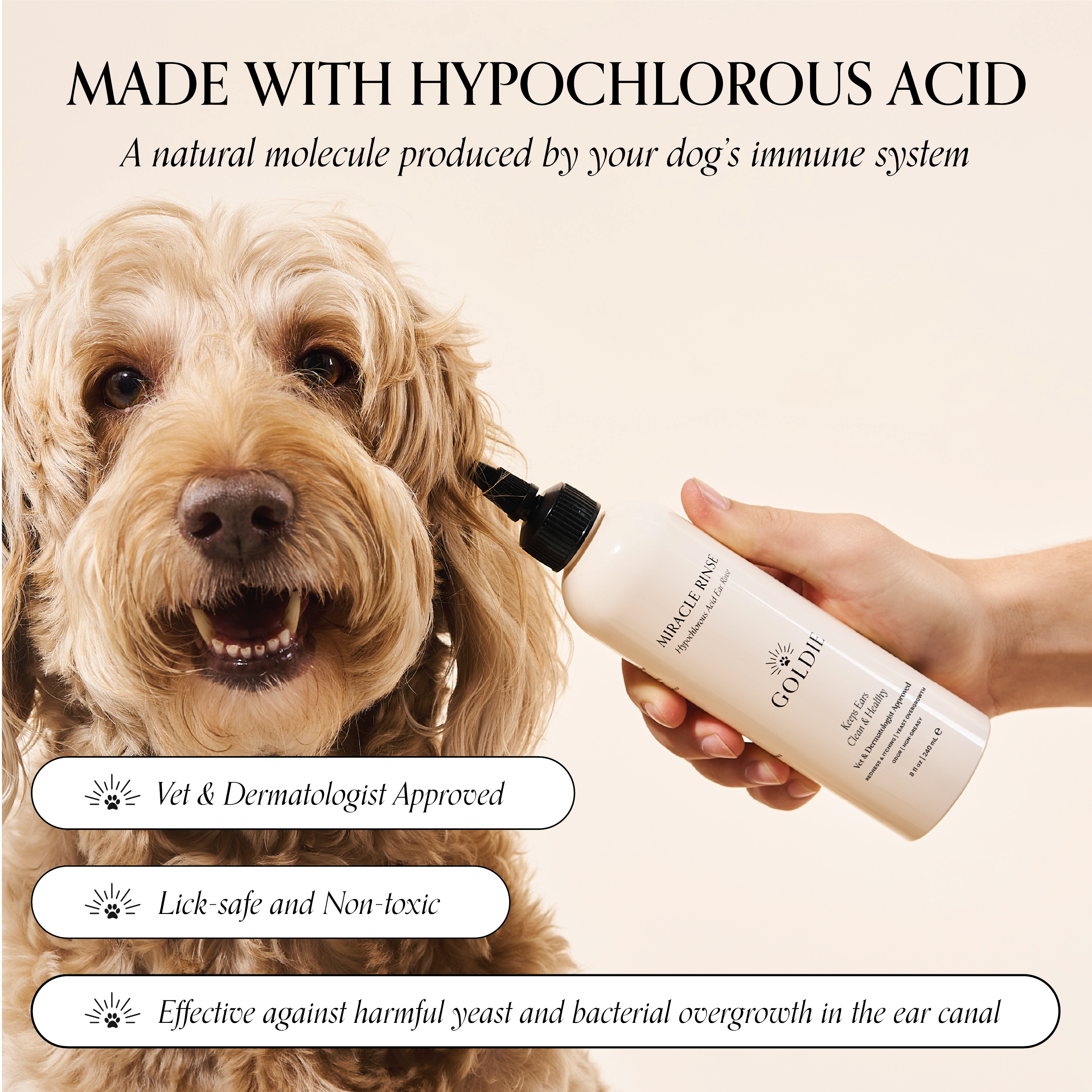 Goldie - Wholesale Pet Ear Cleaner - Dog - Miracle Rinse1