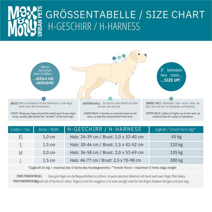 Max & Molly – wholesale Pet harness – Dog – Dog H-Harness - Strawberry Dream4