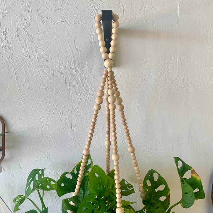 Wood Bead Plant Hanger for wholesale by Jungle House