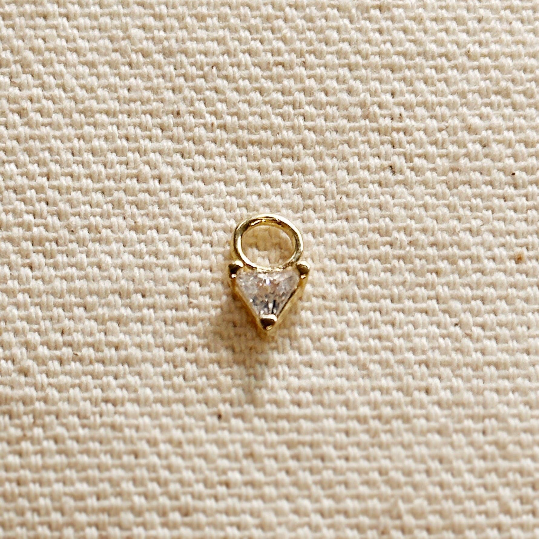 GoldFi - Wholesale Single Earring - Mini CZ Triangle Earring Charm1