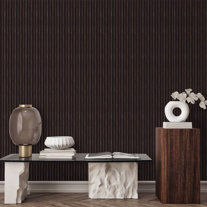 Dark Walnut Panel, PS Wall Home Decoration Panel-Premium Quality for wholesale by Walloro Luxury Embossed Wallpaper