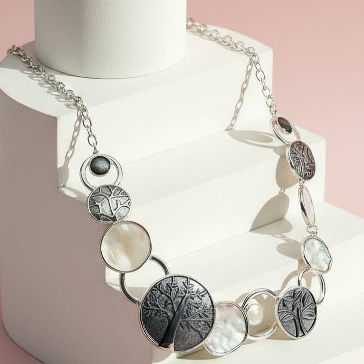 Arya Jewellery Wholesale β wholesale Jewellery set β Abstract Tree Of Life Necklace & Earrings Set0