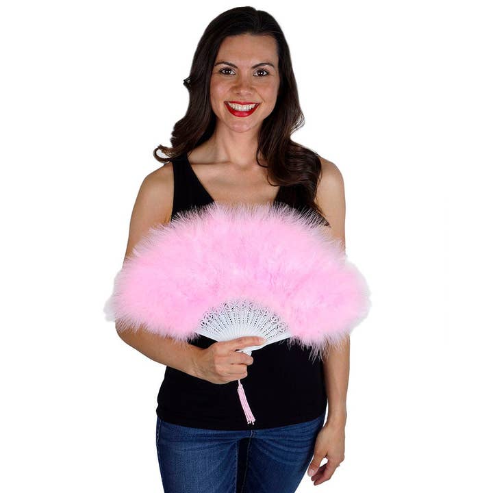 Marabou Feather Fan - Candy Pink for wholesale by Zucker Feather Products