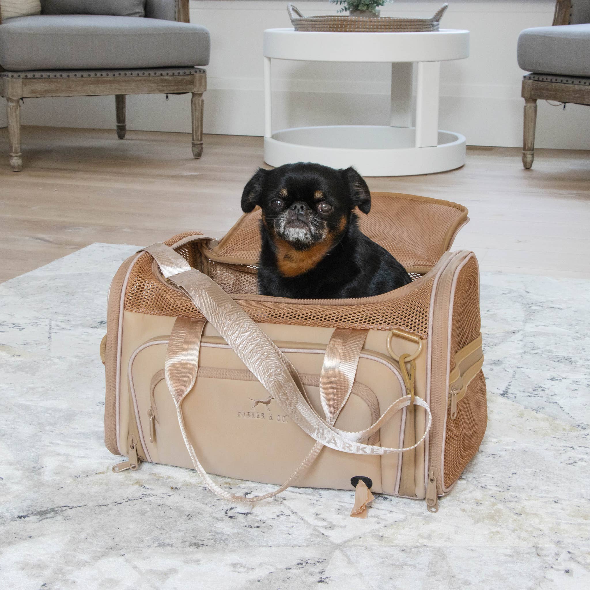 Tan Airline Approved Travel Pet Carrier for wholesale on Faire