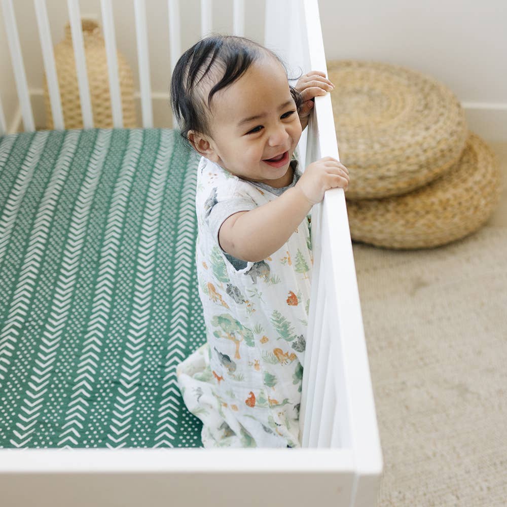 Bebe au Lait – Lençóis de berço por atacado – Folha de berço de musselina clássica mudcloth2