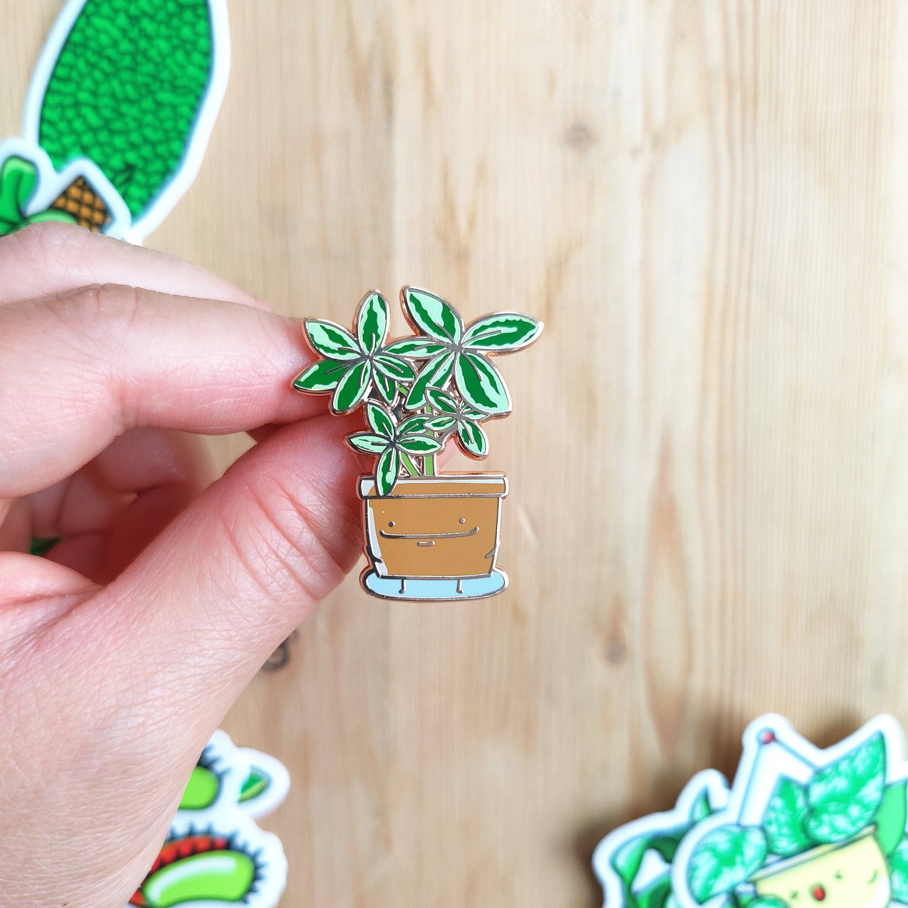 Home by Faith - Wholesale Lapel Pin/Button - Schefflera Enamel Pin2