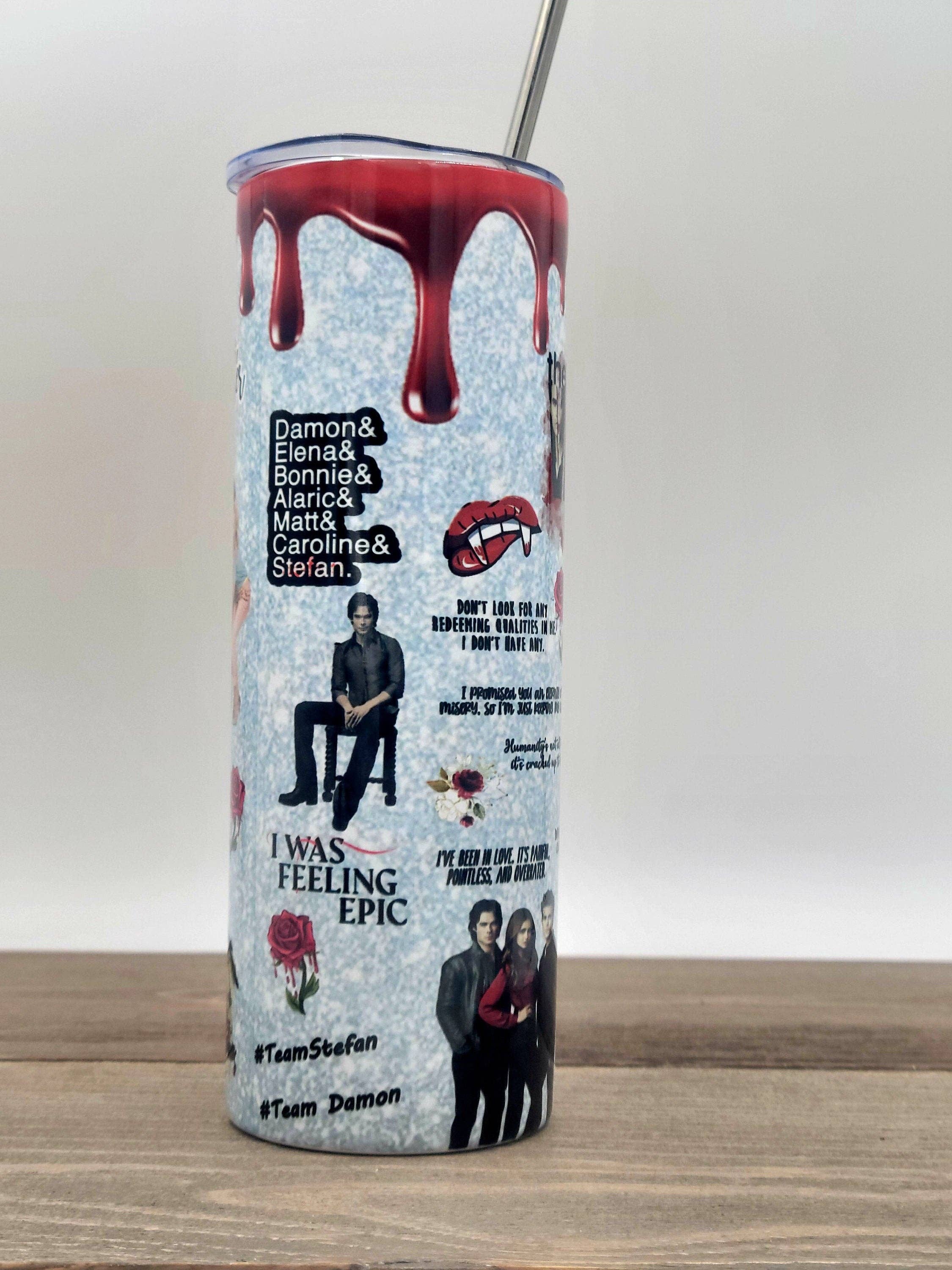 LGH Designs - Wholesale Insulated Mug/Tumbler - Vampire Diaries Tumbler- Vampire Diaries Fan Page, Team Damion, Team Stefan, Vampires, Hello Brother1
