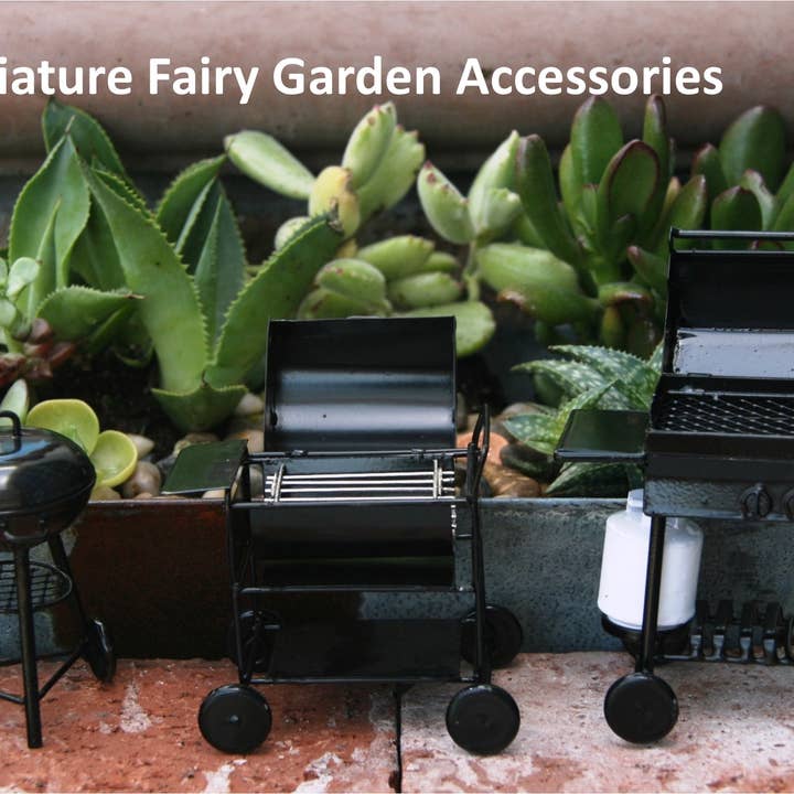 Home Kreation by KK dba Kraft Klub - Wholesale Decorative Tabletop Object - HANDMADE BBQ Grill with Side Trays and Propane Tank1