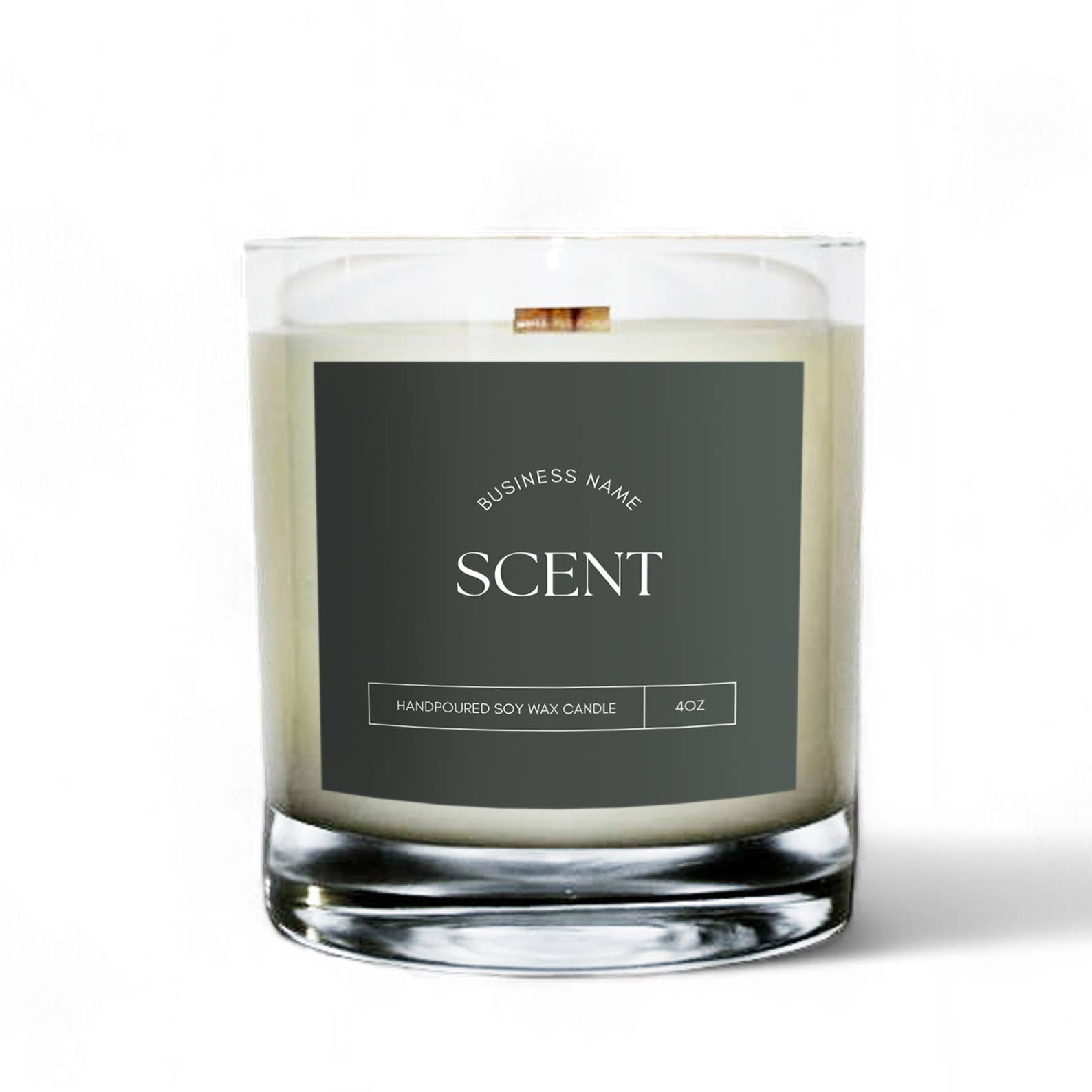 sable candle co. - Wholesale Jar/Filled Candle - Private Label 8oz Clear Tumbler Soy Wax Candle8