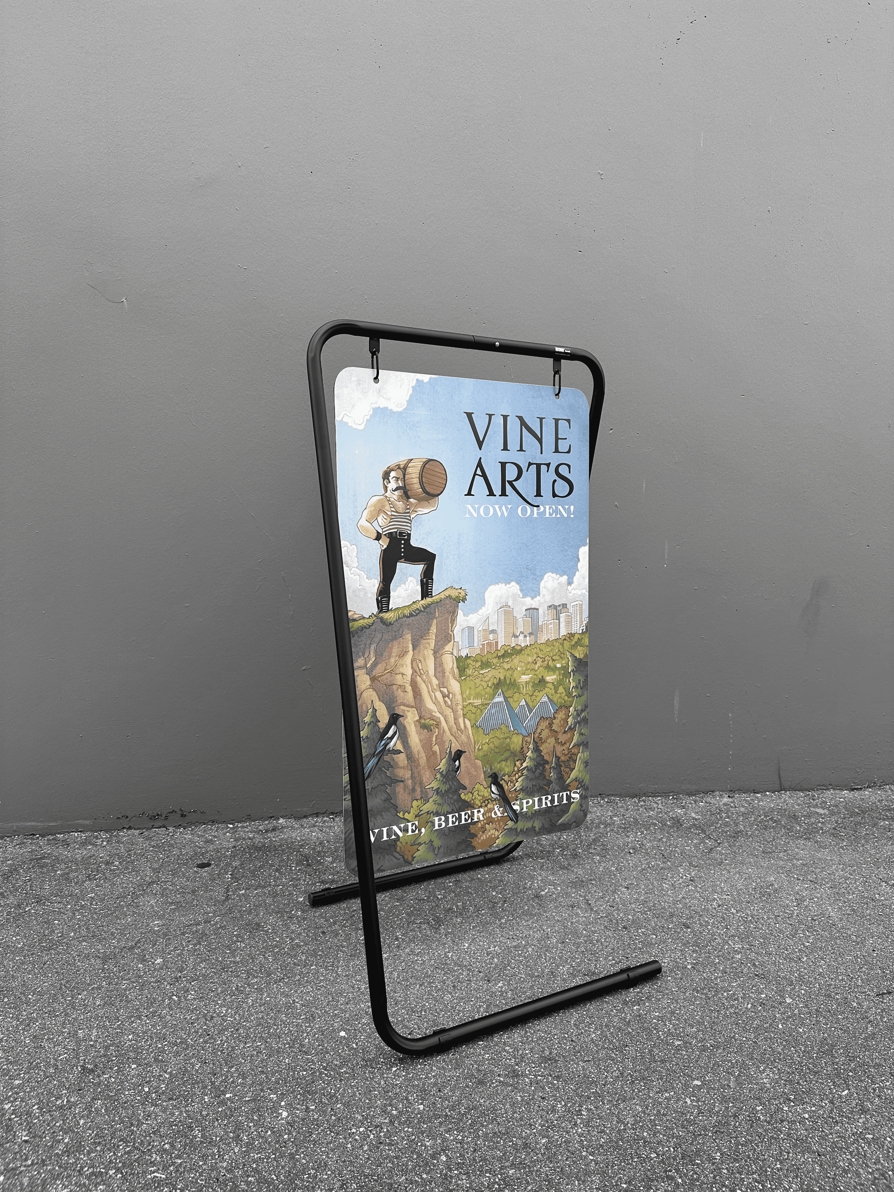 DisplayCanada - Wholesale Outdoor Sign - Swing Board Metal Wire A-Frame - Sidewalk Signboard for Street Advertising - SW-FRAME03614