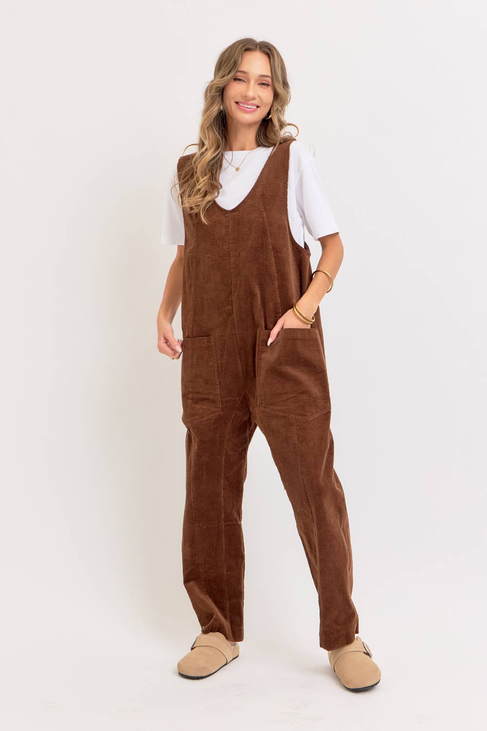 Sweet Lovely by Jen - Wholesale Overalls - Women's - PULL-ON-STYLE CORDUROY OVERALL JUMPSUIT44