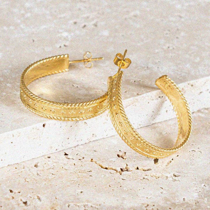 Bacci - Wholesale Hoop Earrings - Gold Earrings - Chiara0