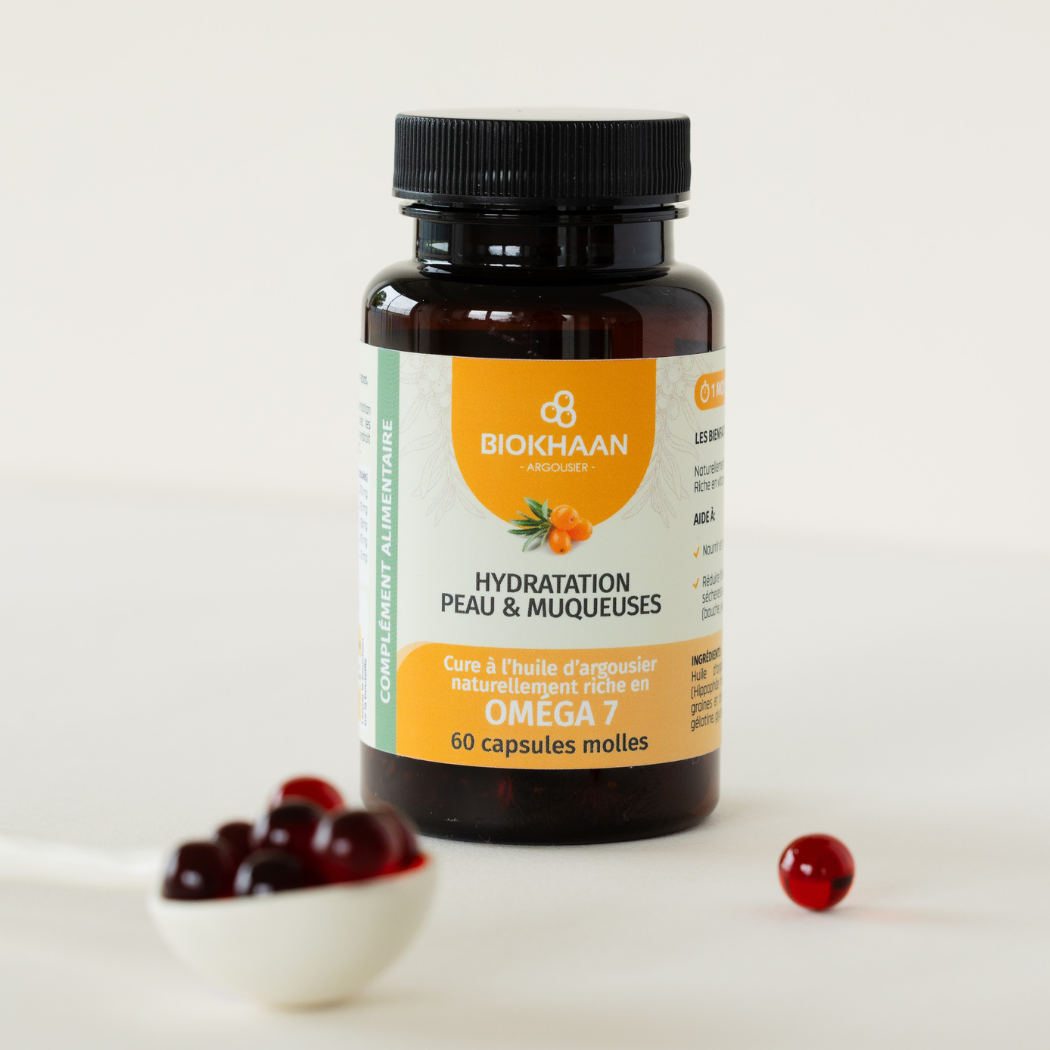 BIOKHAAN - Wholesale Oral Supplement/Vitamin - 60 Seabuckthorn Softgels /Moisturing skin & Mucous membranes2