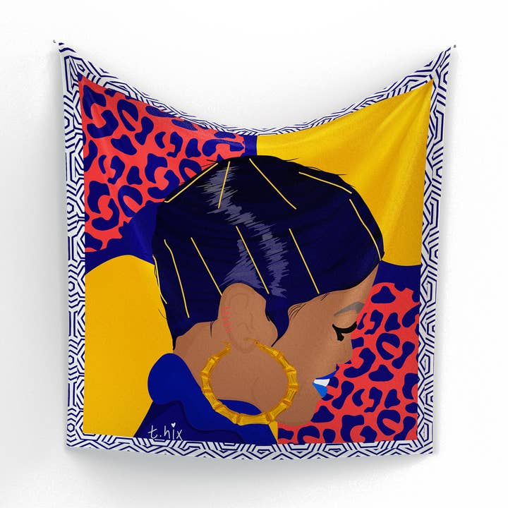 Doobie Silk Scarf for wholesale by T. Hix Art