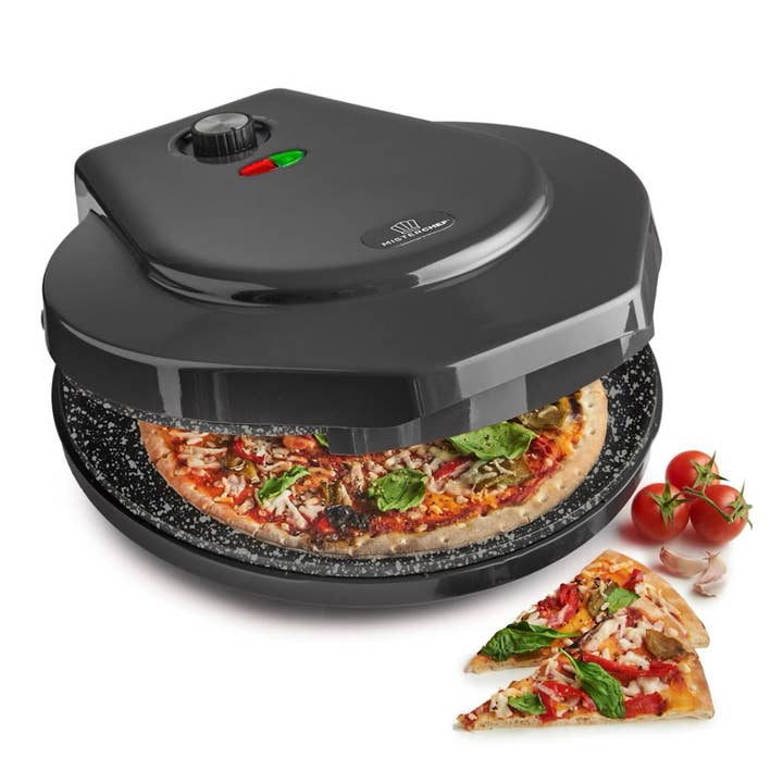 Misterchef - Venta al por mayor Electrodomésticos - MisterChef Pizzera con Placas de Cerámica Negra5