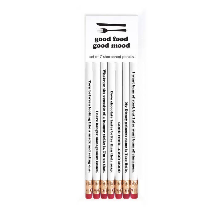 SNIFTY - Wholesale Pencil - GOOD FOOD GOOD MOOD PENCIL SET