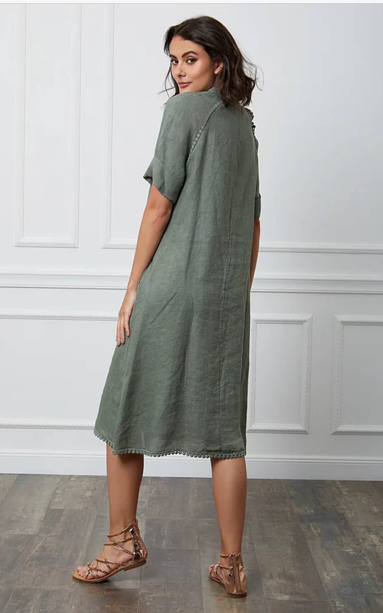 LÉA & LUC - Wholesale Dress - Women's - Long dress in 100% linen REF.716111