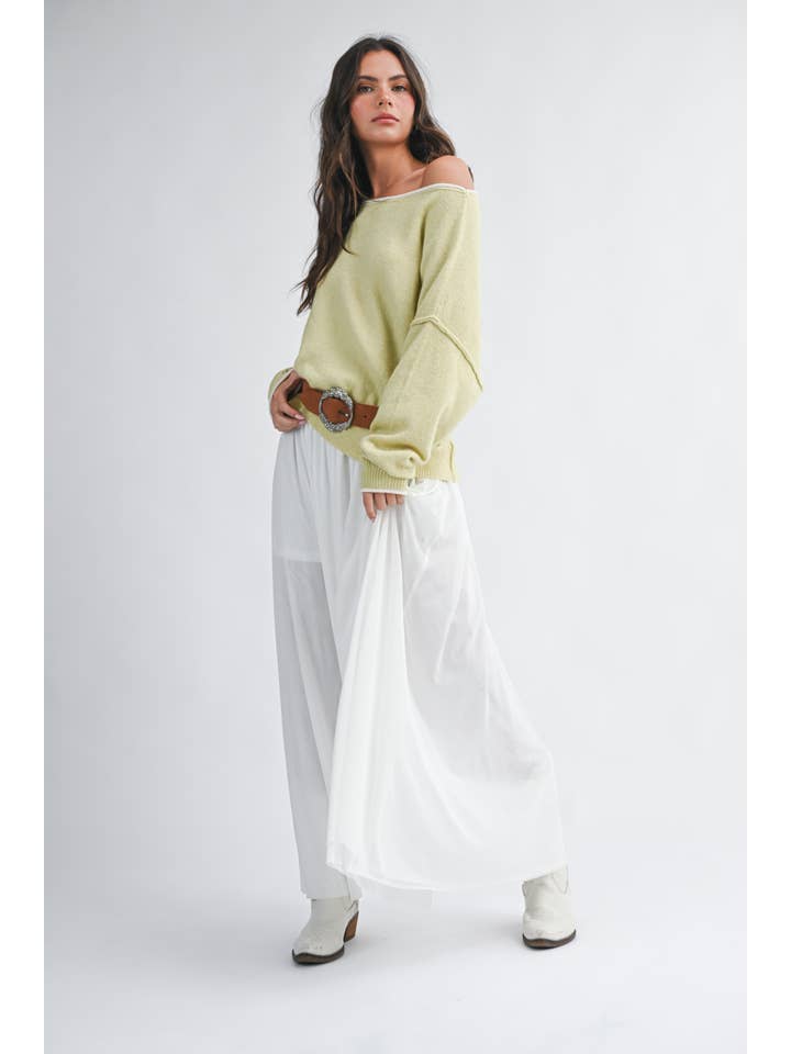 AEMI + CO - Wholesale Skirt - Women's - 7185GK Flowy Mesh Maxi Skirt11