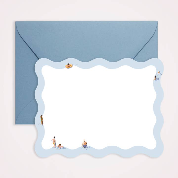 Wave Notecard Set for wholesale by Sarah Schools Art
