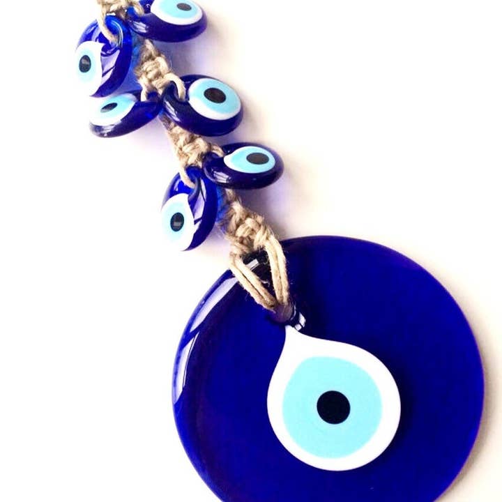 Karens Line – Großhandel 3D-Wandkunst – Runder Evil Eye Glas-Wandanhänger zum Aufhängen