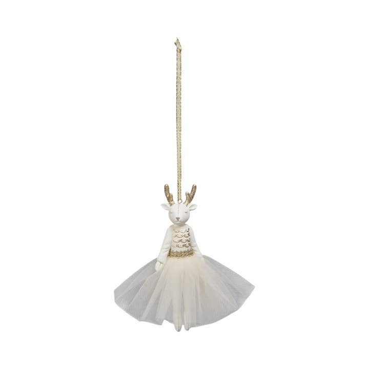 Winter Floral Female Deer Orn for wholesale by December Diamonds