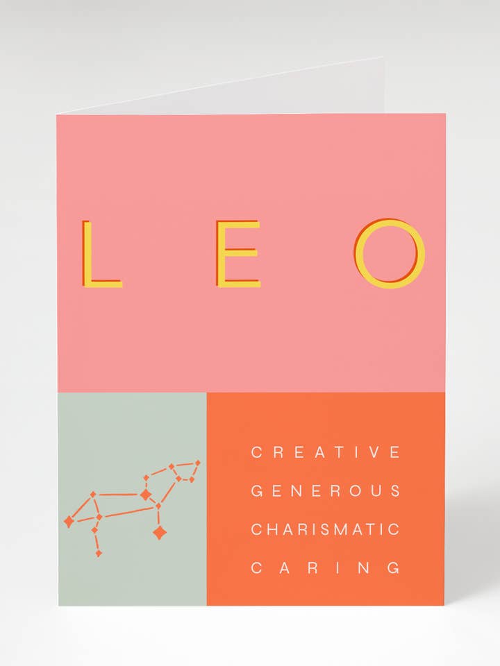 Leo Zodiac Card for wholesale by Bon Femmes