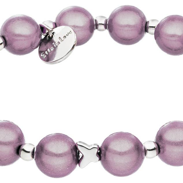 Pastel lilac beaded bracelet for wholesale by Ella in Love