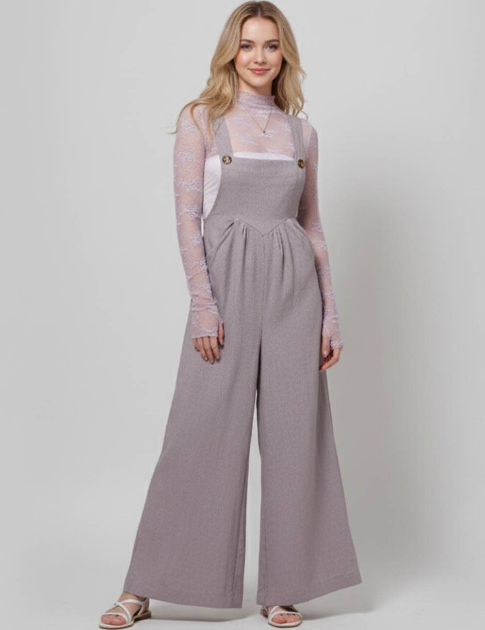 Sweetkama - Wholesale Overalls - Women's - Solid Color Botton Strape Overalls Daily Jumpsuit SKJ235721