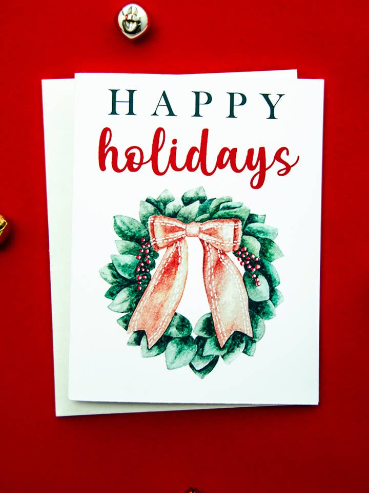Happy Holidays krans kort for engroshandel hos The Jewelry Bx