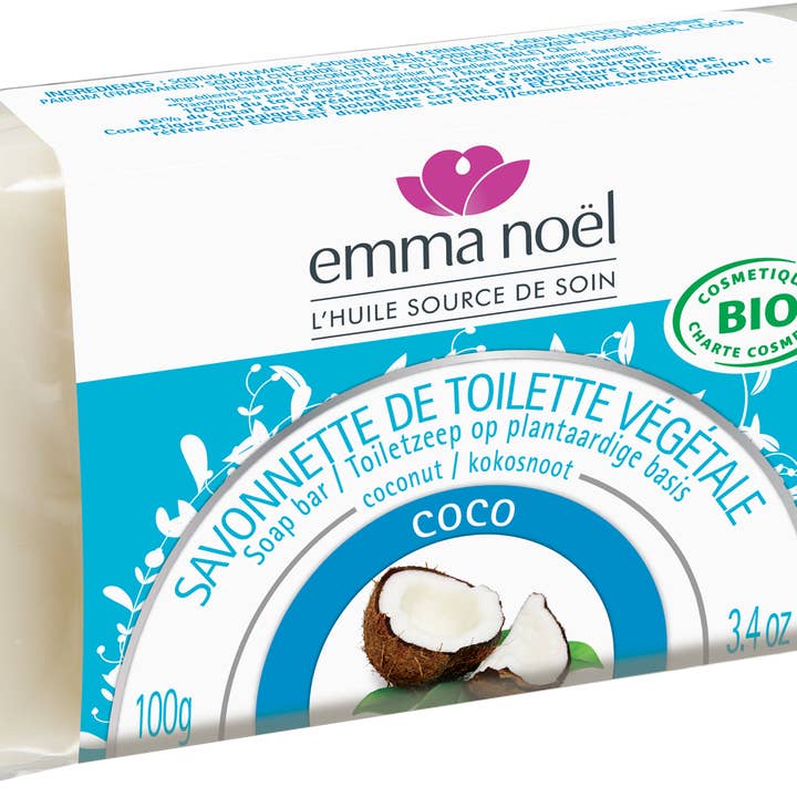 Savonnette Coco Bio 100g pour la vente par EMMA NOEL
