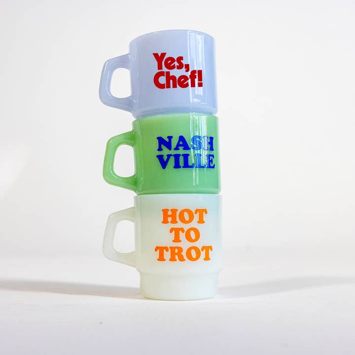 N.B. GOODS - Wholesale Coffee Mug - Yes Chef The Bear Stackable Retro Mug (Shortie 8oz)